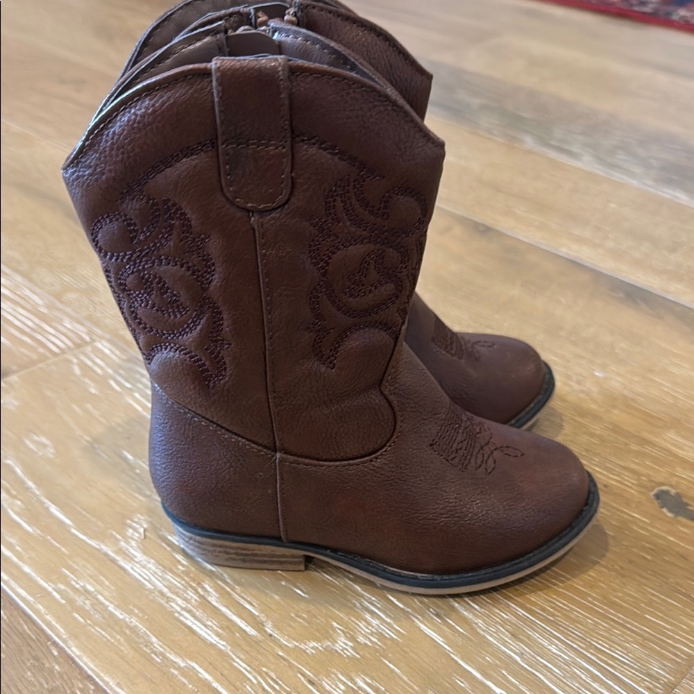 Brown Leather Cowboy Boots
